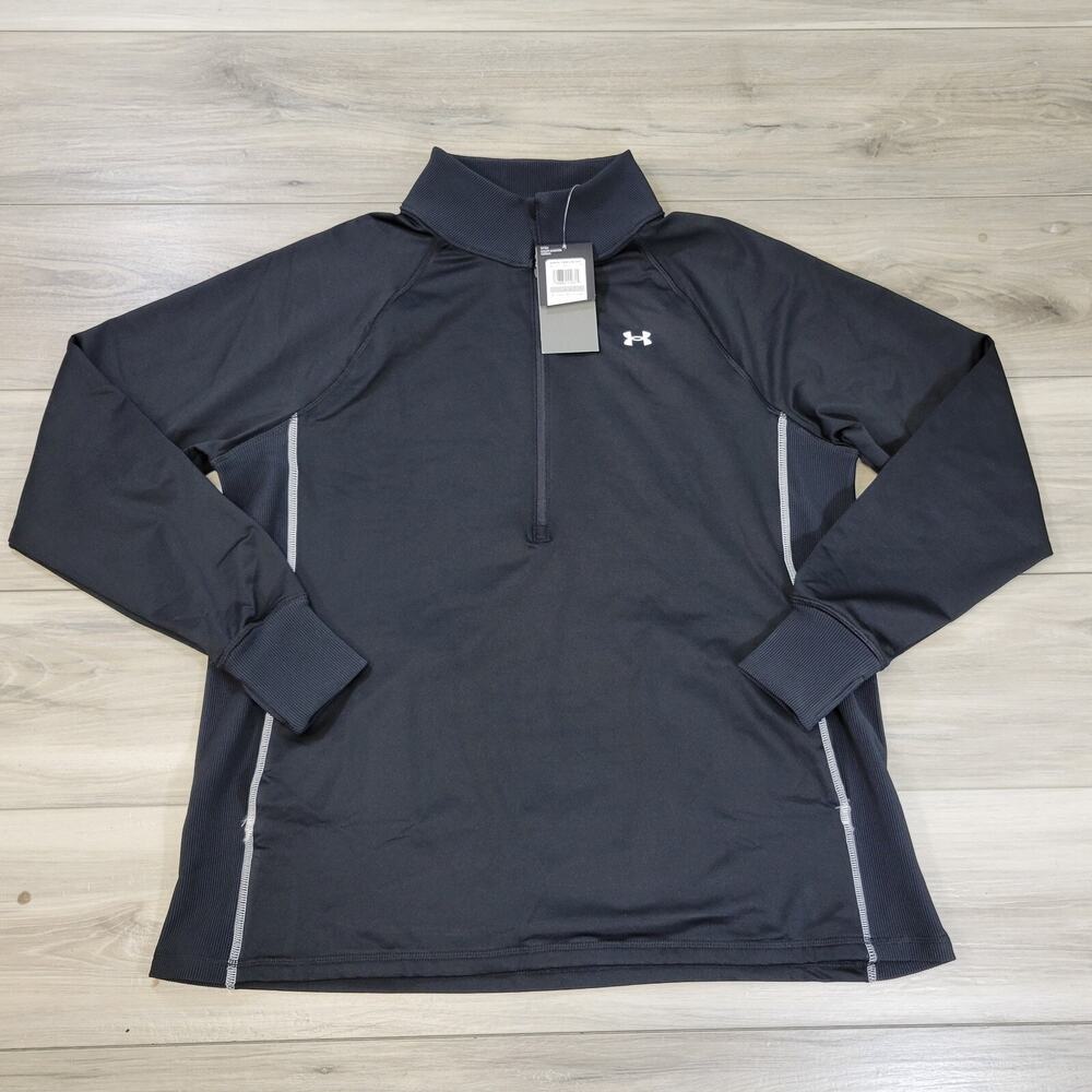 Under Armour Sweatshirt Women's 1X Black Train Cold Weather ½ Zip New